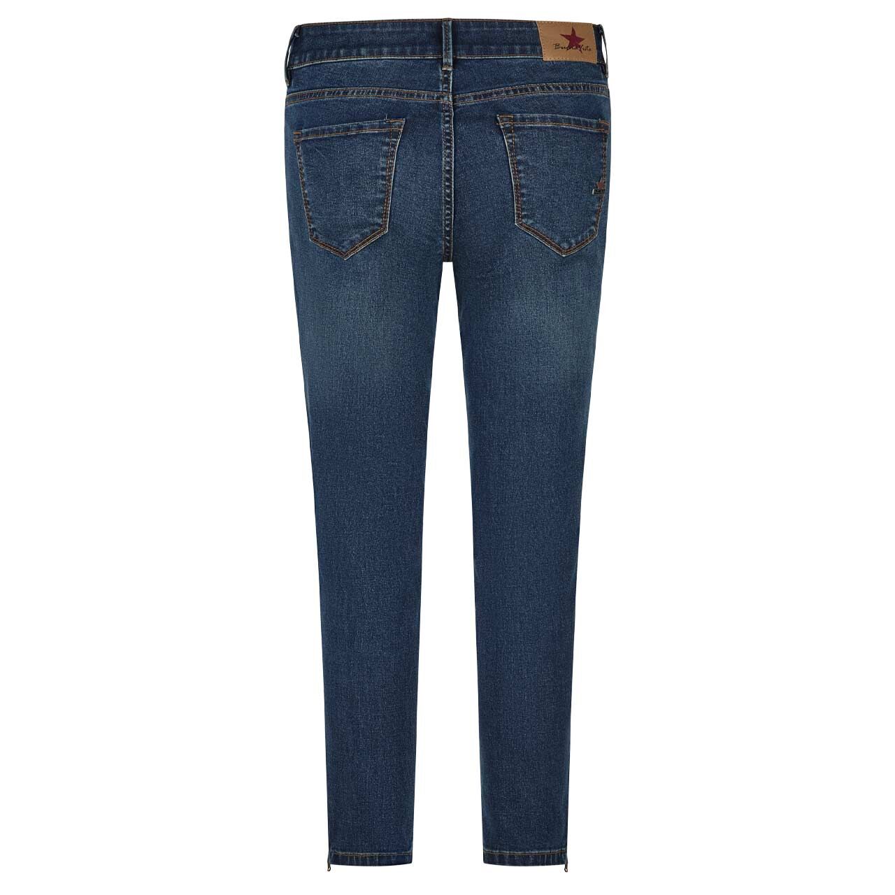 Damenjeans Italy V 7/8 Stretch Denim von Buena Vista in Dunkelblau angewaschen, Rückansicht