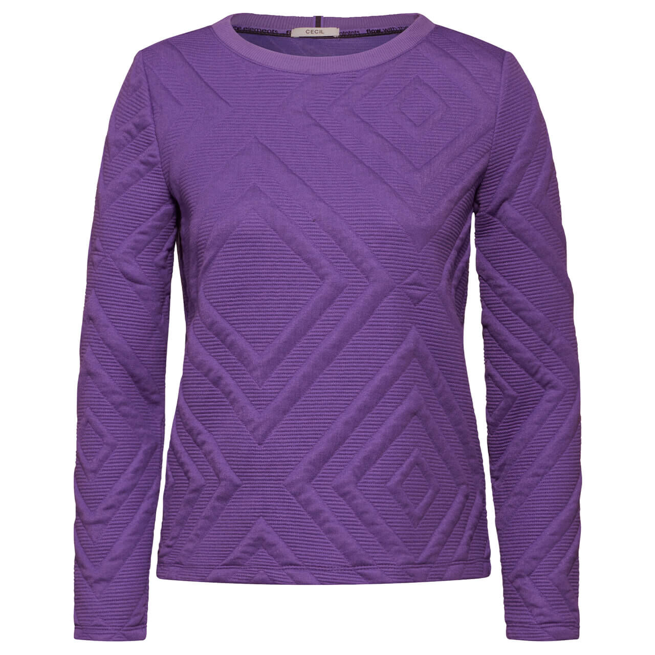 Cecil Damen Sweatshirt 3D Structure wild lilac