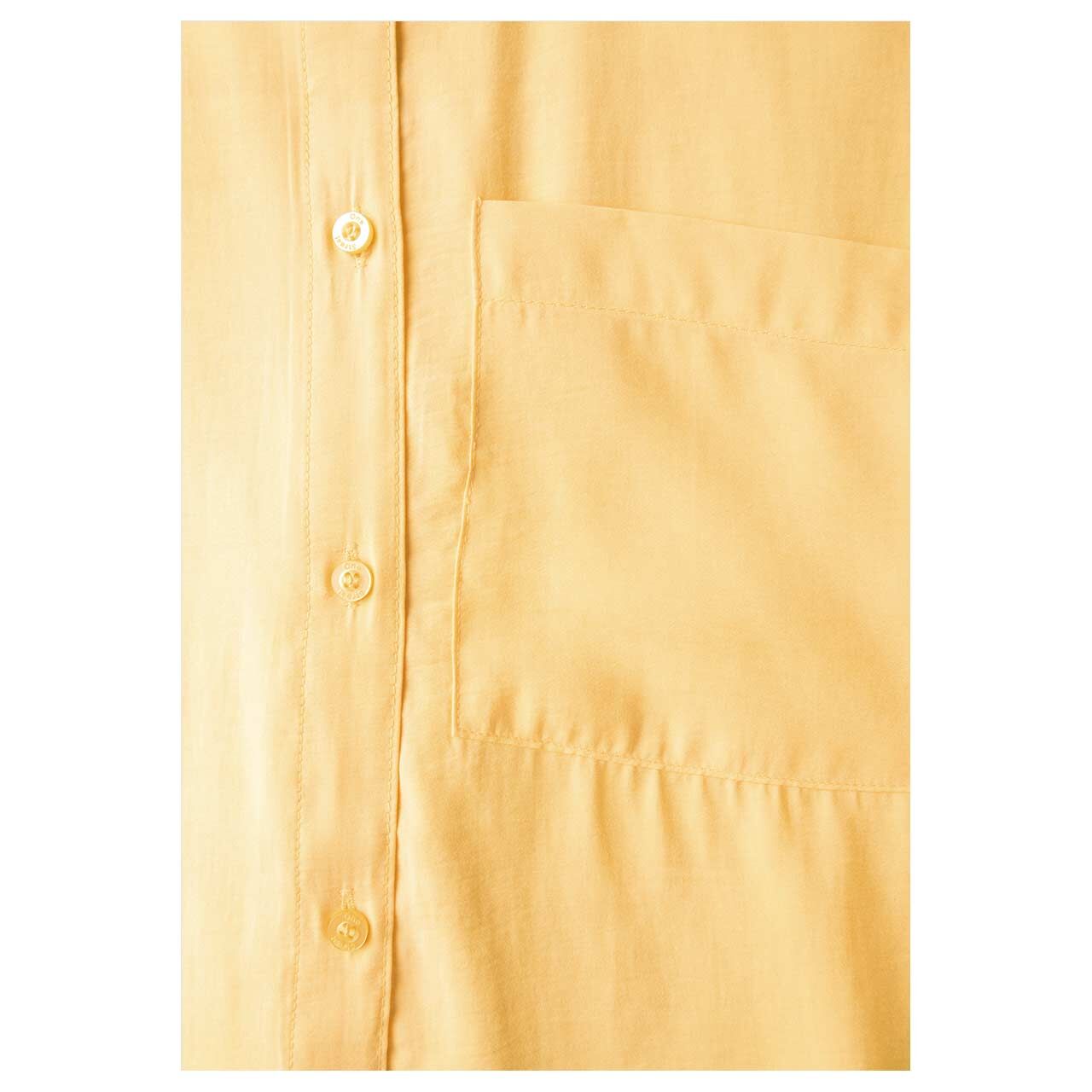 Damen 3/4 Arm Bluse Shirtcollar von Street One in Gelb, Detailansicht