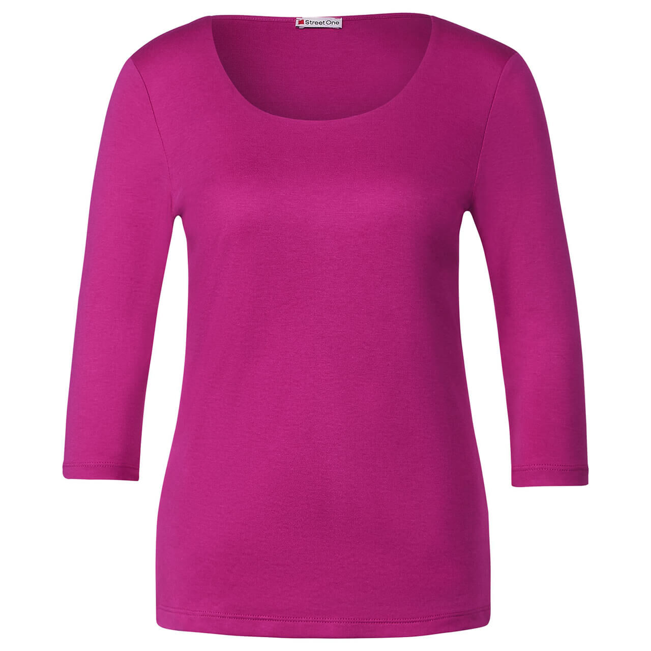 Street One Damen 3/4 Arm Shirt Pania bright cozy pink