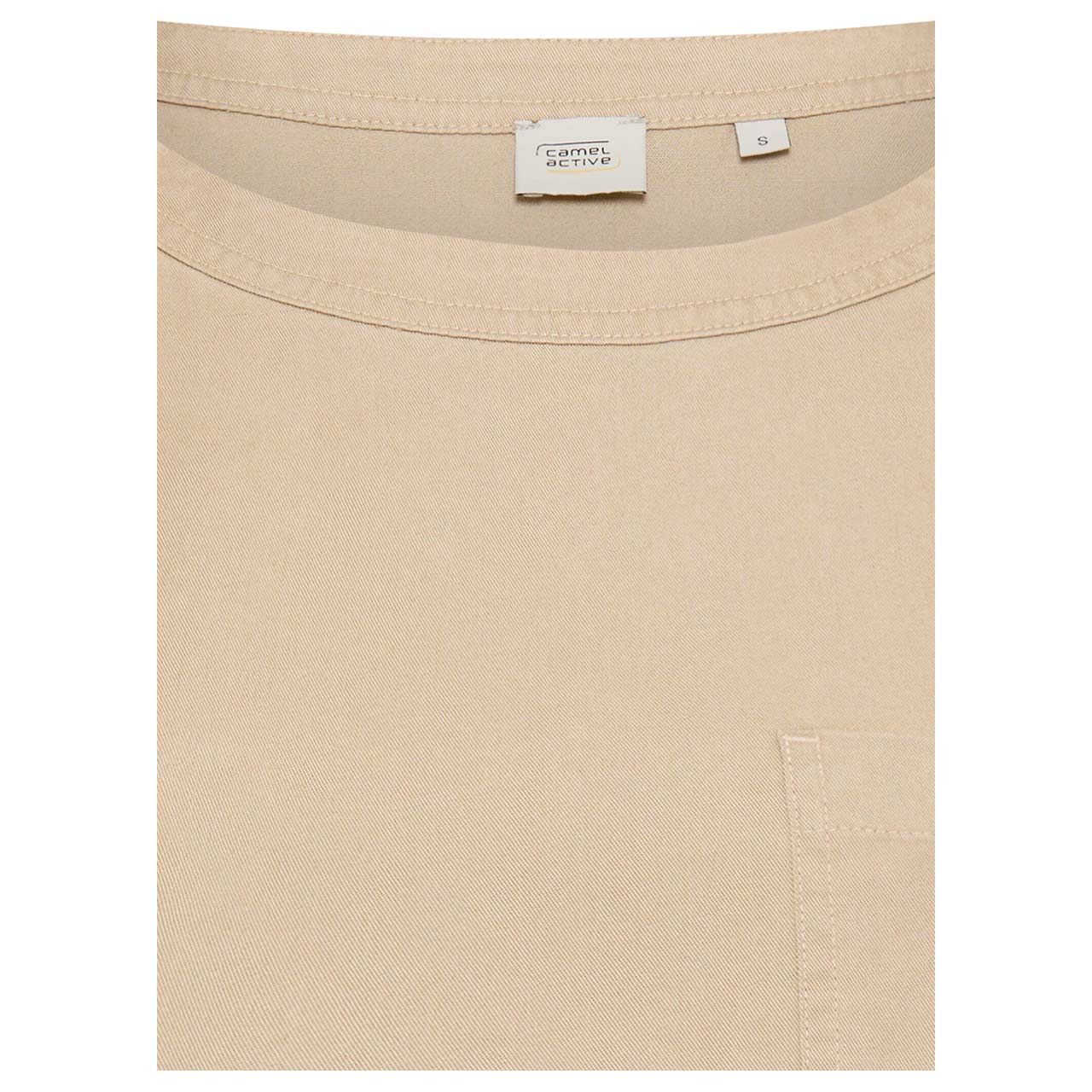 Damen T-Shirt von Camel active in Beige, detaillierte Vorderansicht