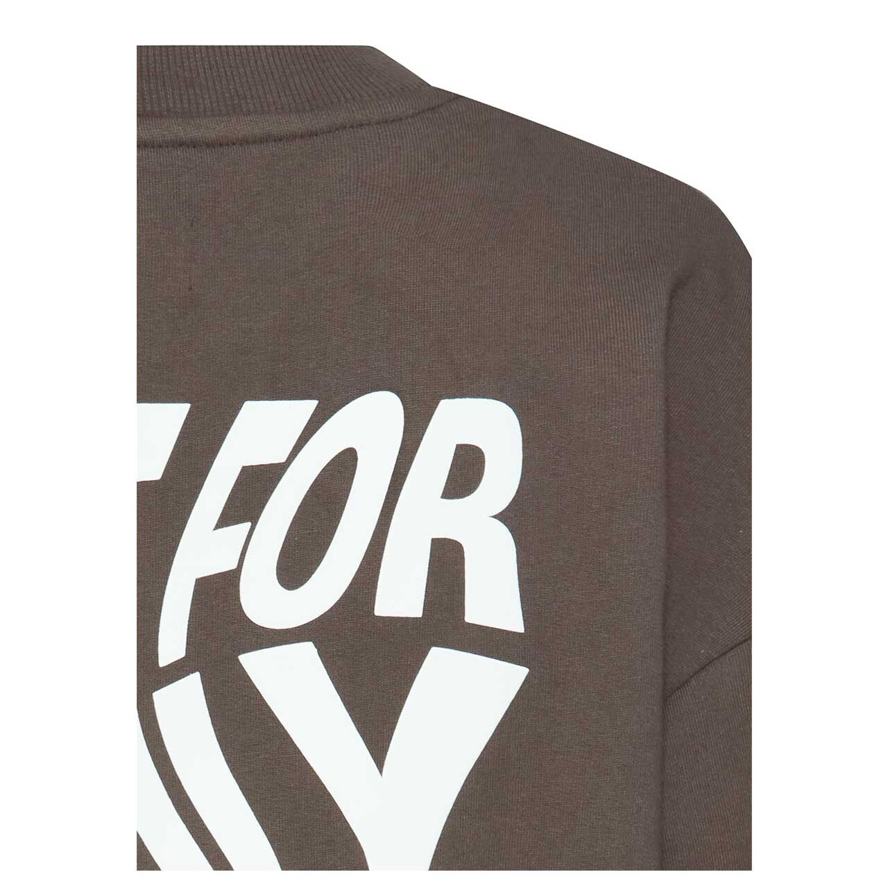 Damen Sweatshirt von Camel active in Braun mit Print, detaillierte Rückansicht Schulter