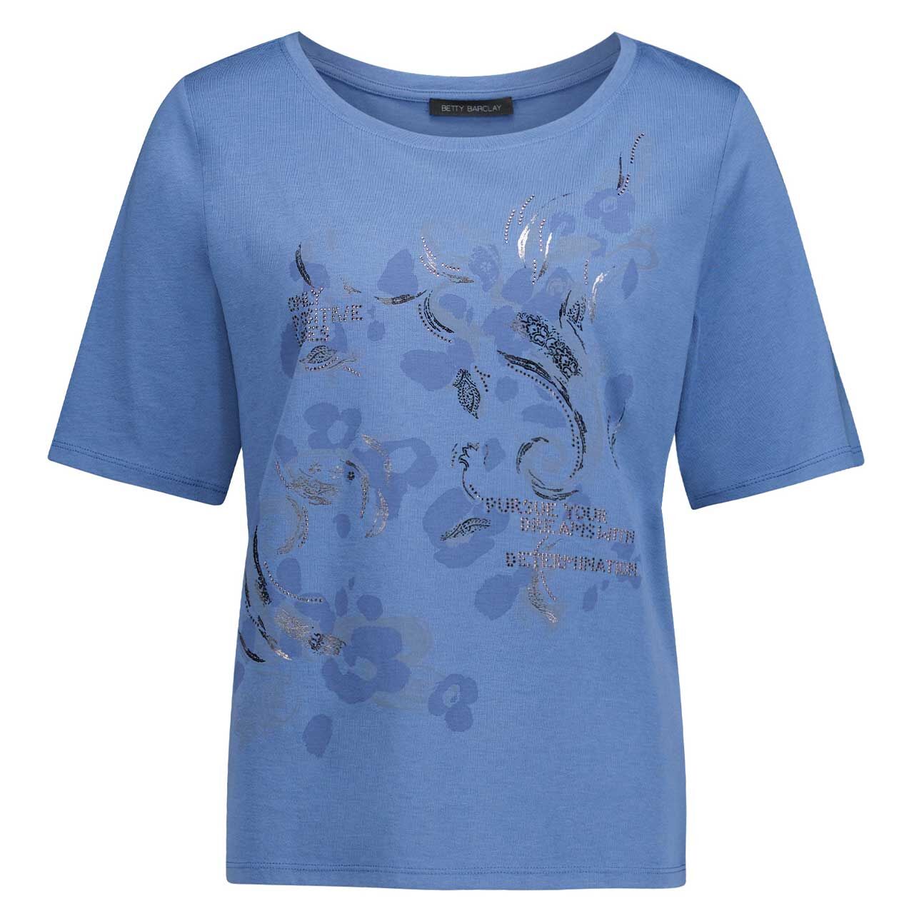 Betty Barclay Damen T-Shirt blue glitter print