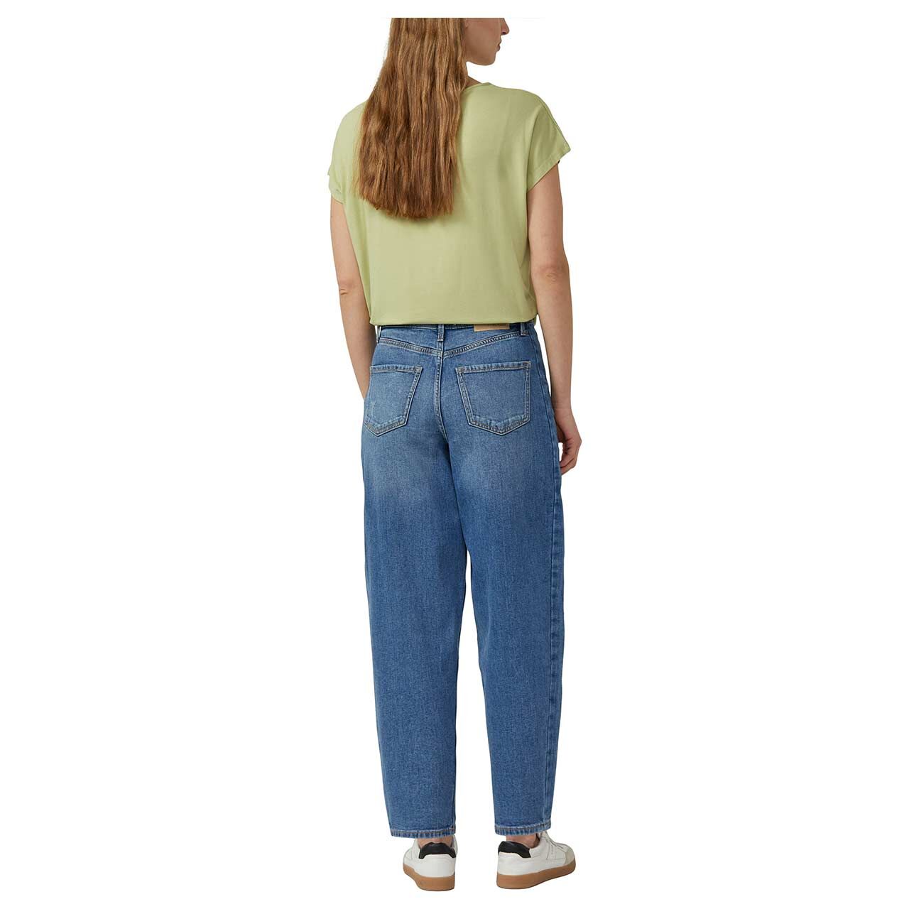 s. Oliver Damen T-Shirt in Grün, Rückansicht am Model