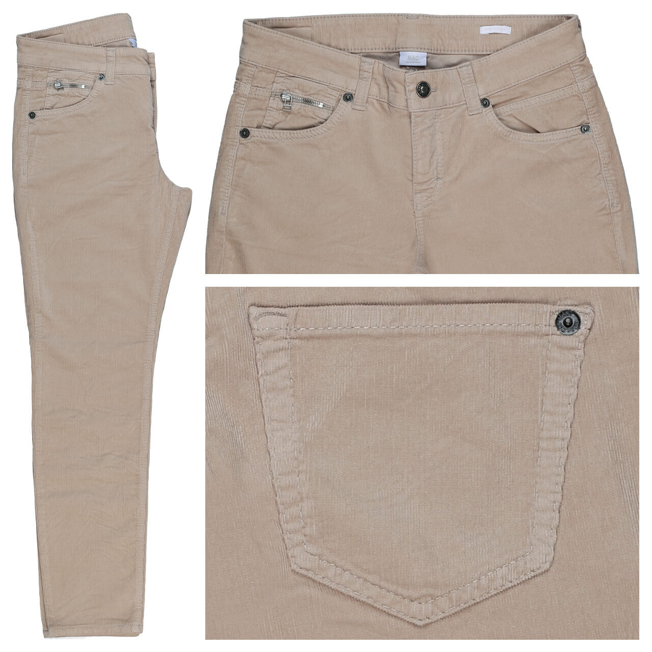 MAC Slim Cordhose sand beige