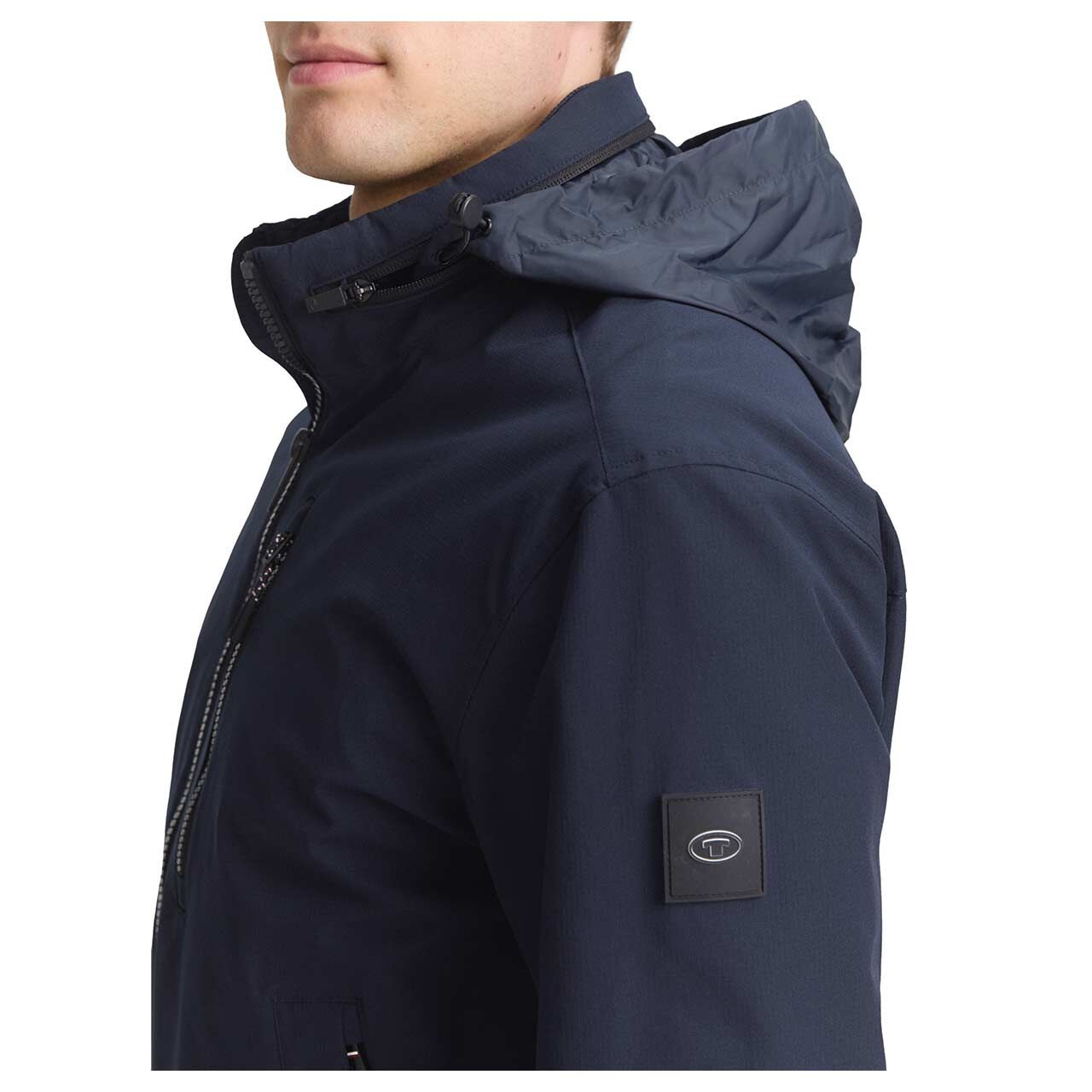 Herren Jacke Transeasonal Jacket von Tom Tailor in Dunkelblau, detaillierte Seitenansicht