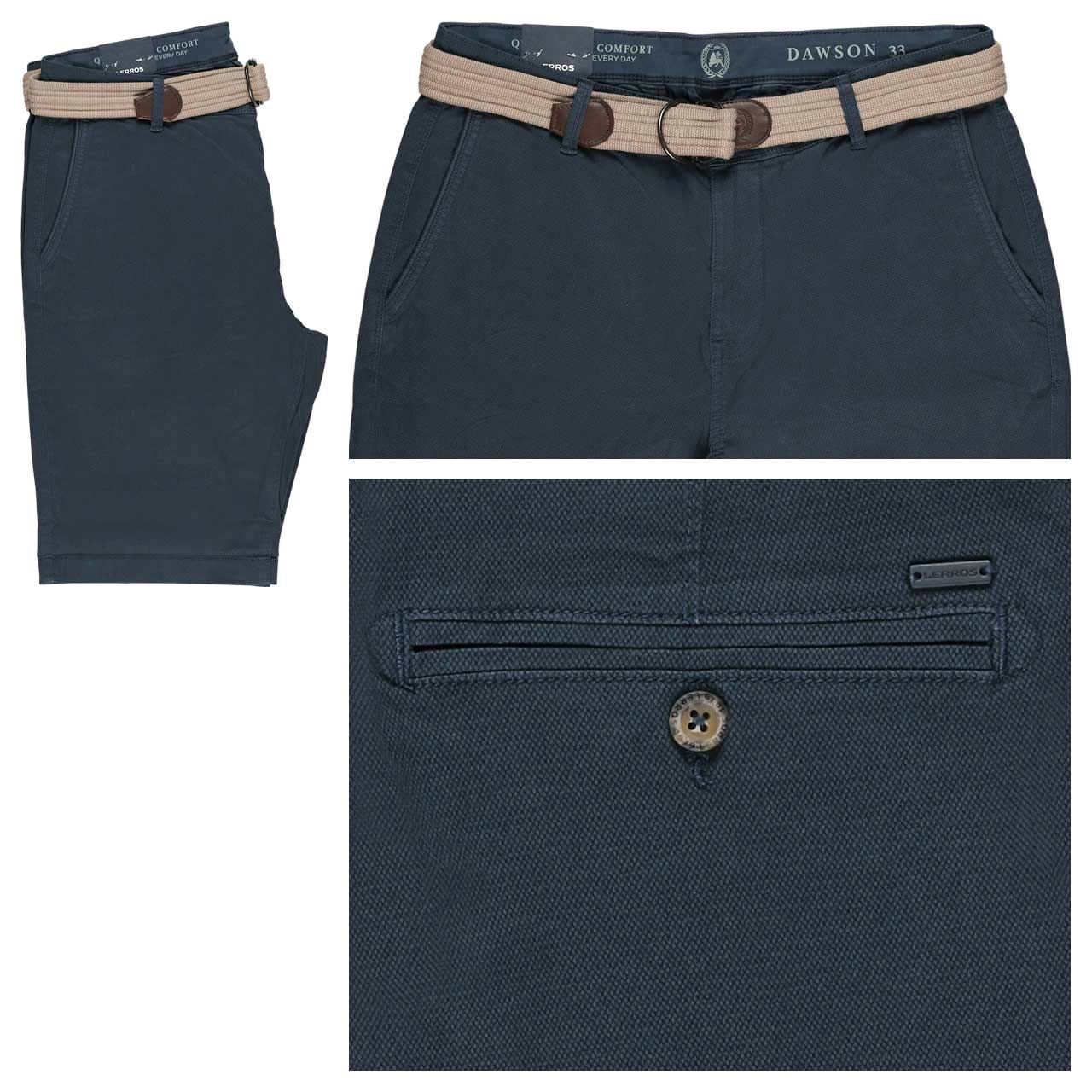 Lerros Dawson Baumwoll Bermuda storm blue structured