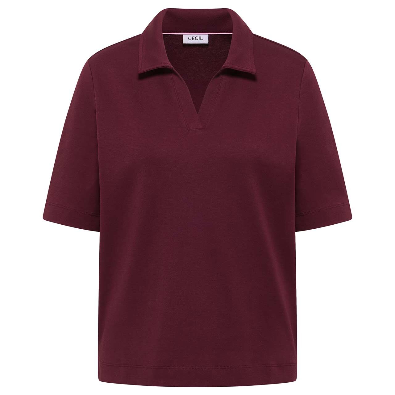 Cecil Damen Poloshirt Solid sweet grape red