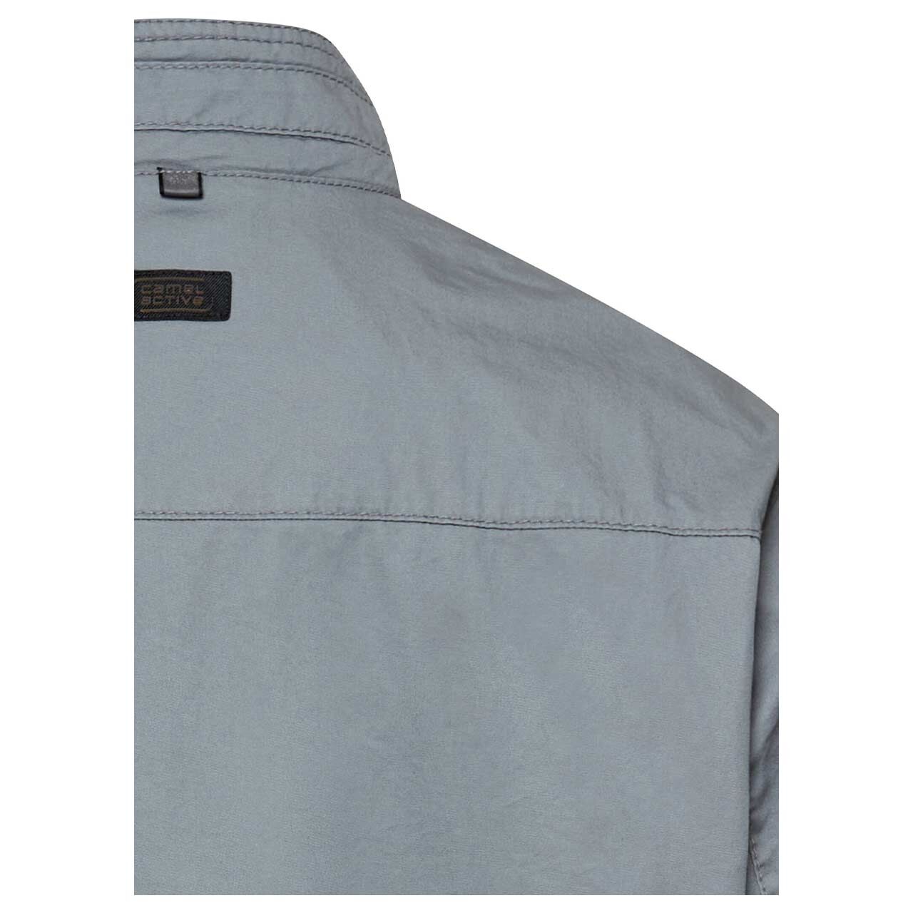 Herren Jacke Blouson von Camel active in Blau-Grau, detaillierte Rückansicht