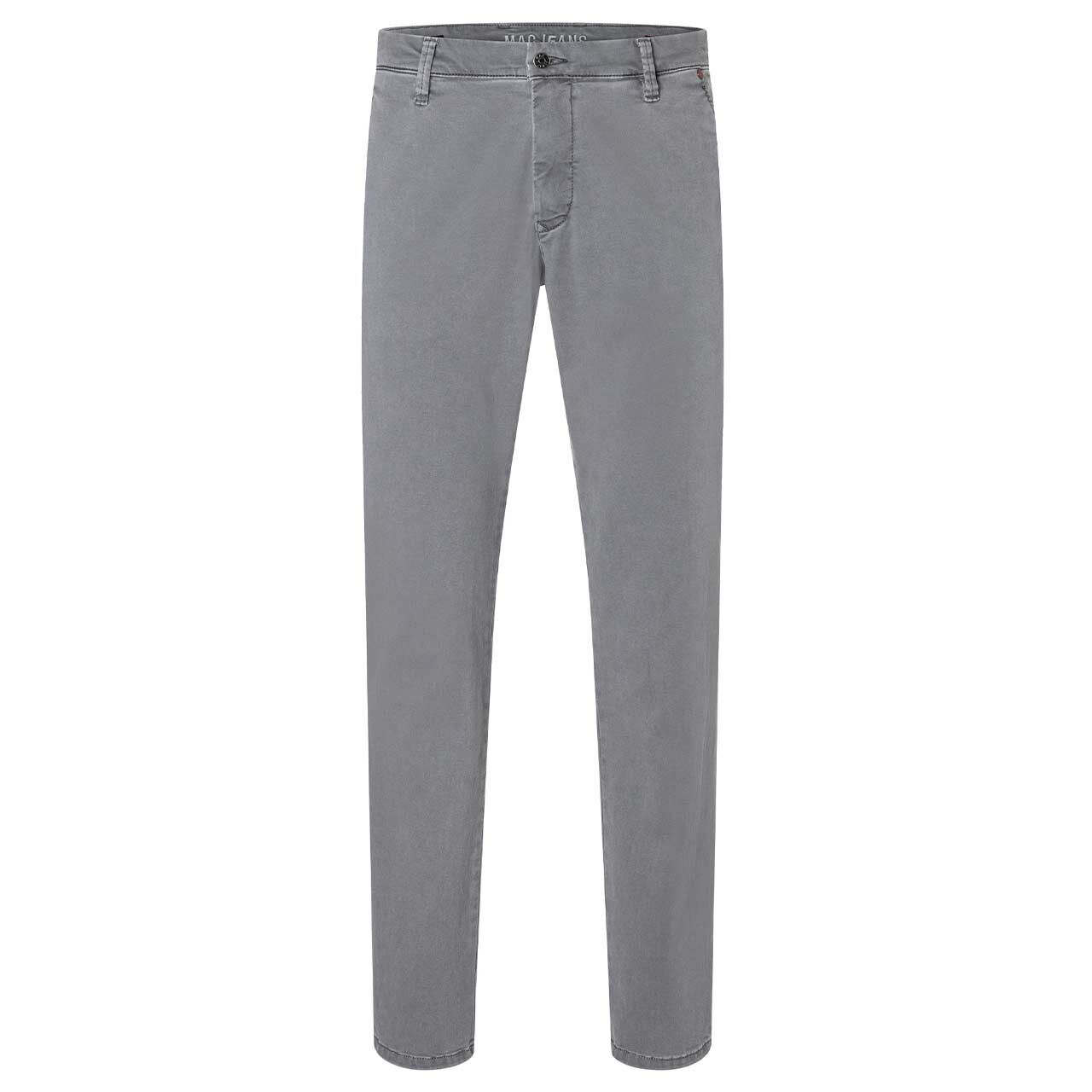 Herren Chino Baumwollhose Flexx Driver Pants von MAC in Grau, Vorderansicht