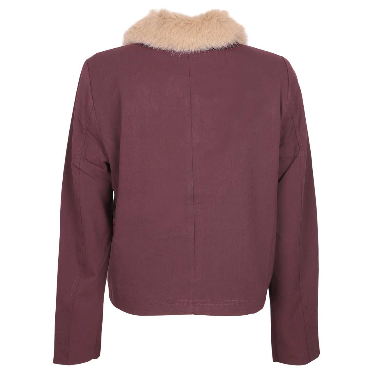 Damen Jacke Fur Color Jacket von Red Button in Weinrot, Rückansicht
