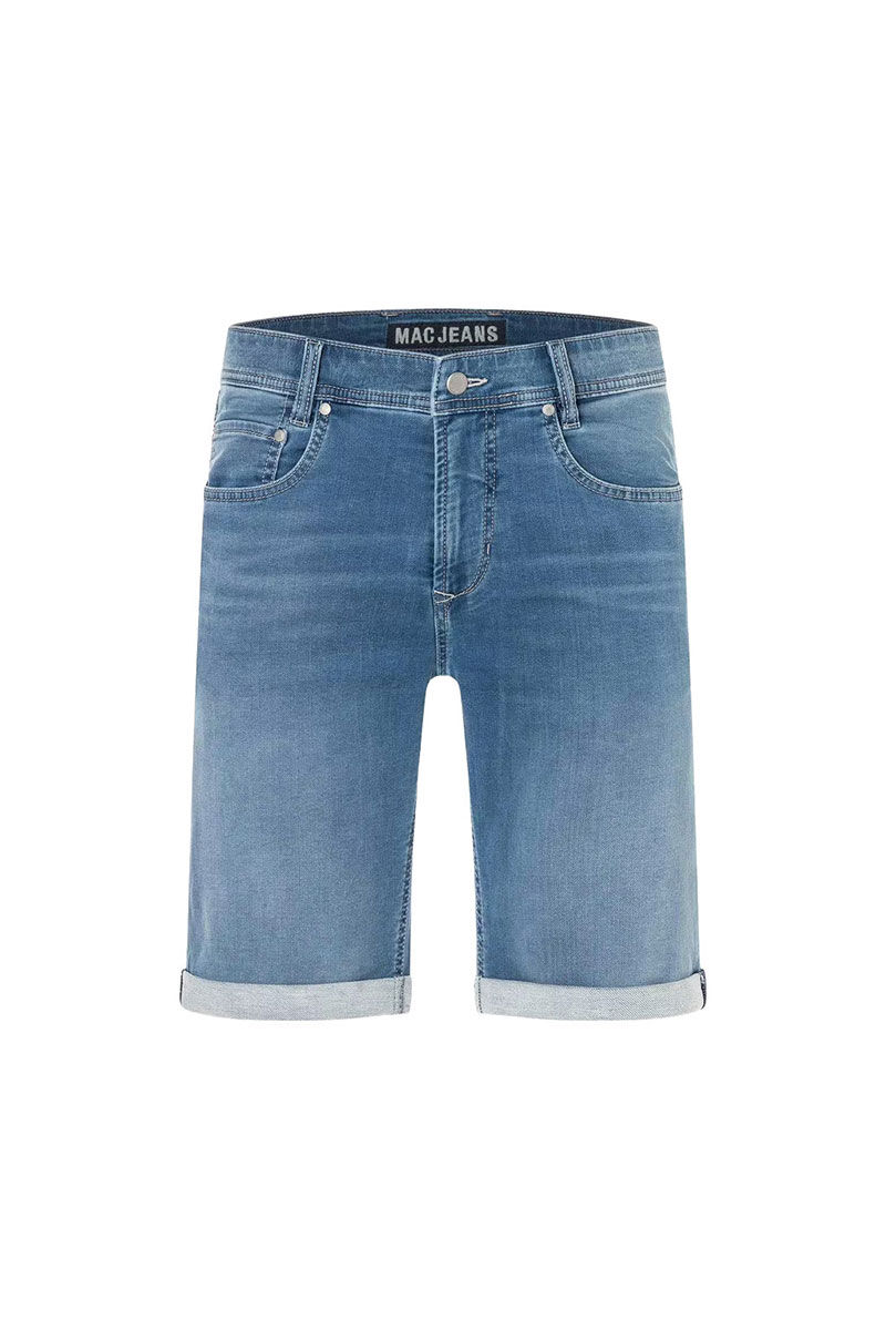 Vorderansicht der MAC kurze Hosen und Jeans in Blau