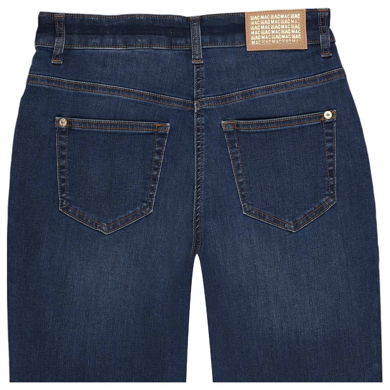 Damen Jeans Stella von MAC in Dunkelblau angewaschen, detaillierte Rückansicht