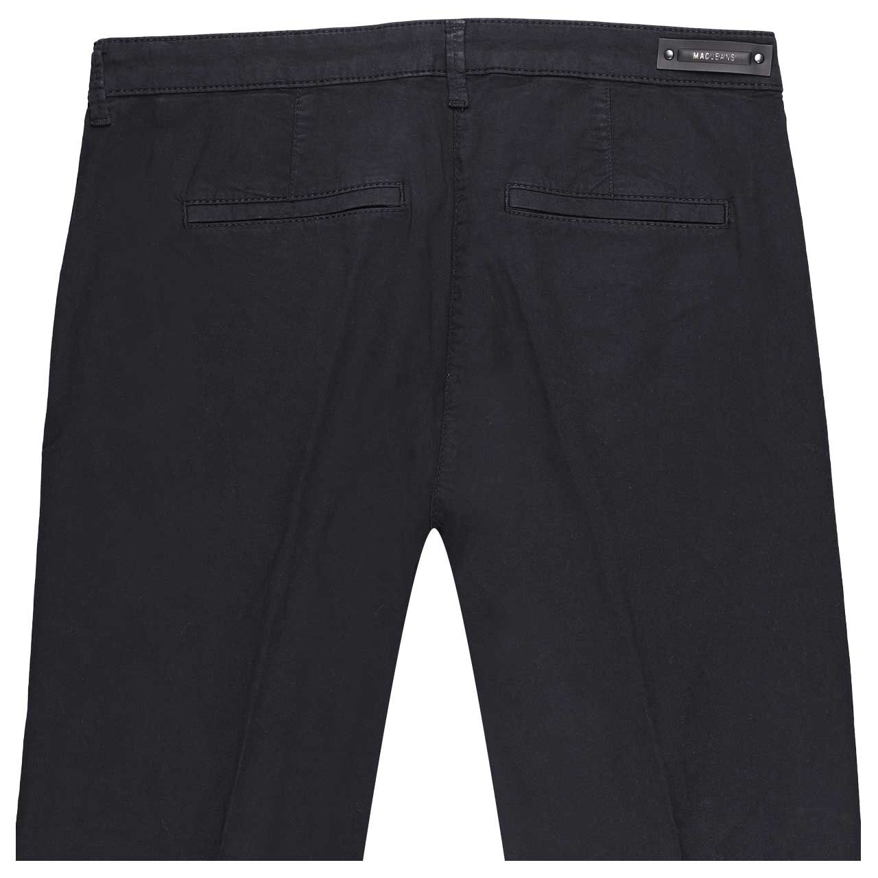 Stretch Damen 7/8 Baumwollhose Chino in Dunkelblau, detaillierte Rückansicht