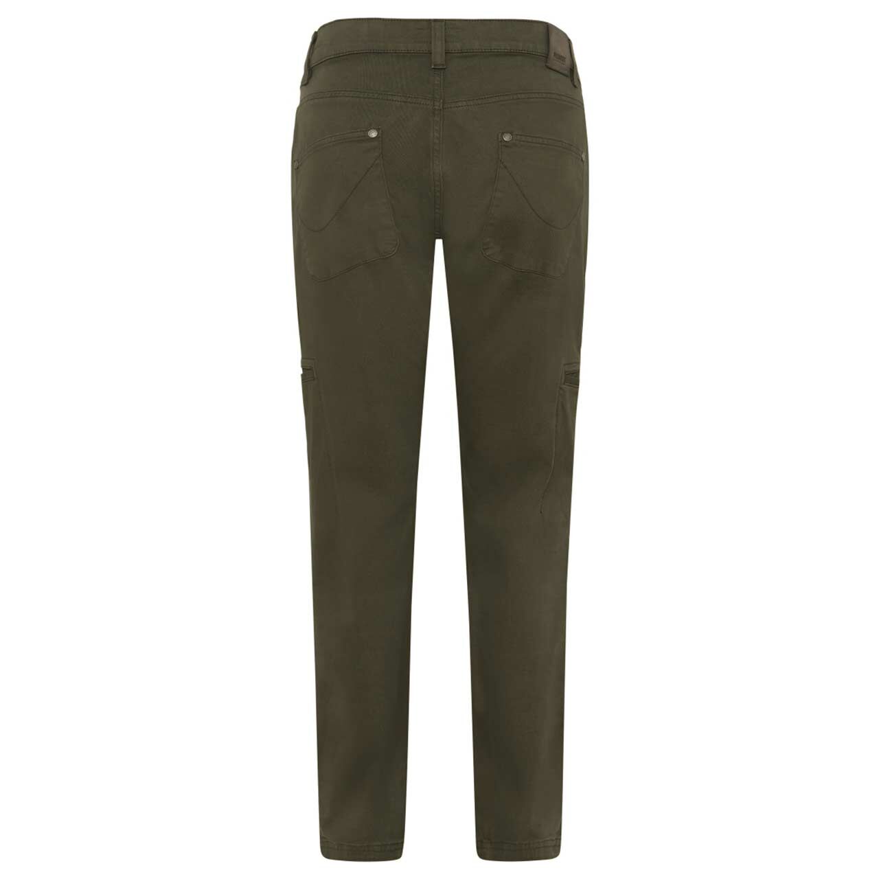 Stretch Herren Cargo Baumwollhose Leroy in Dunkelgrün von Pioneer, Rückansicht