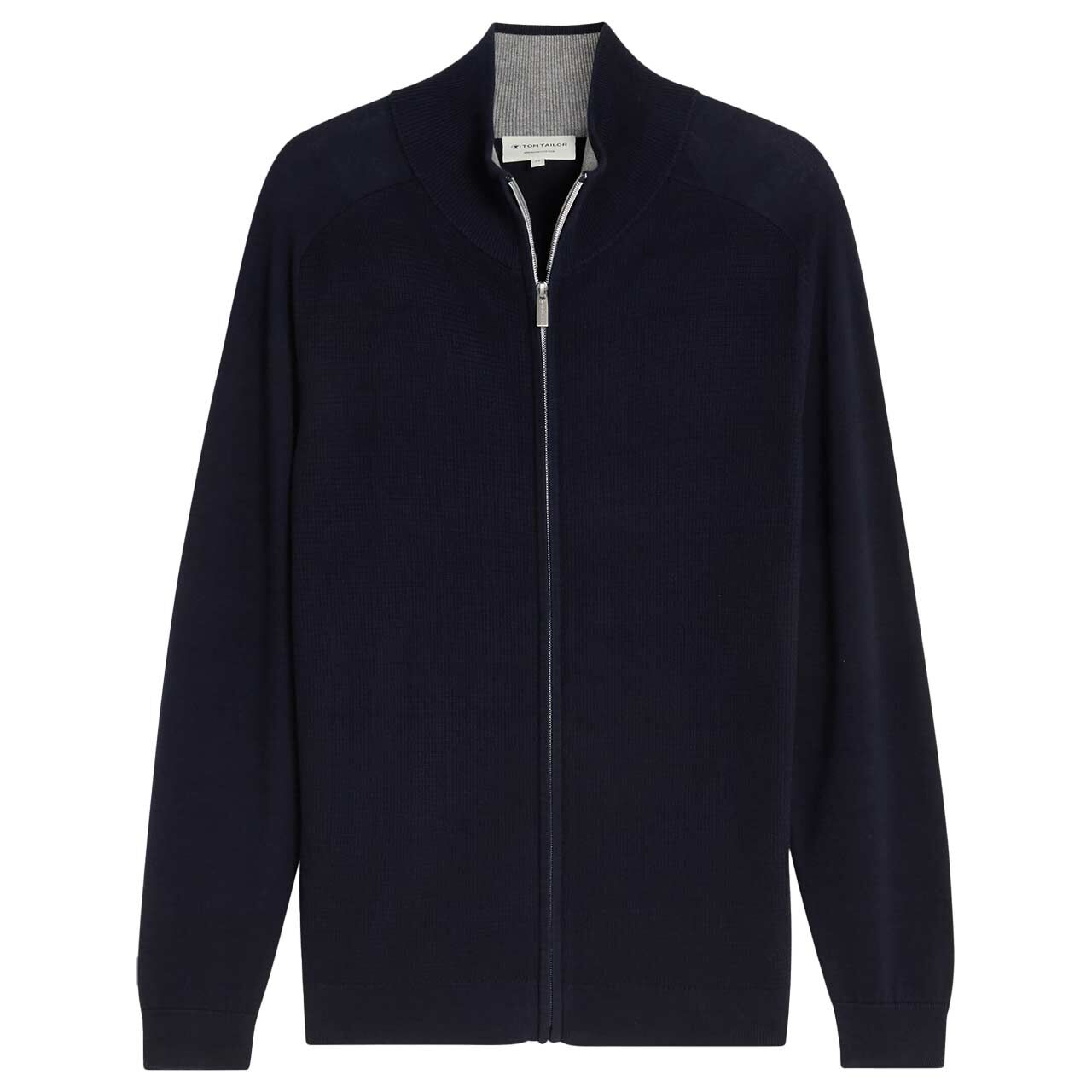 Tom Tailor Herren Strickjacke Basic Zip Jacket Knit sky captain blue