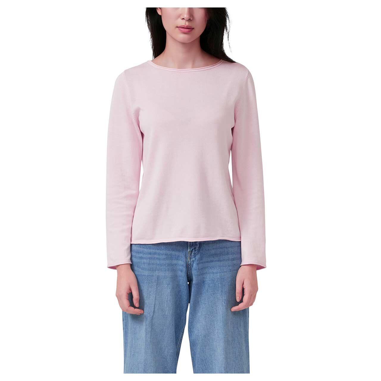 s.Oliver Damen Pullover in Rosa, Vorderansicht am Model