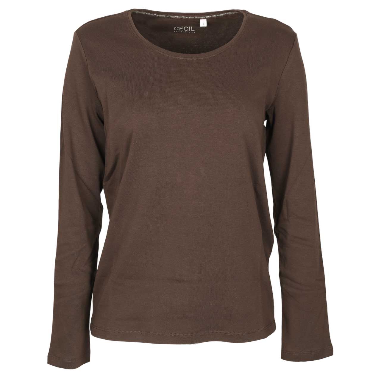 Cecil Damen Langarm Shirt Pia tartufo brown