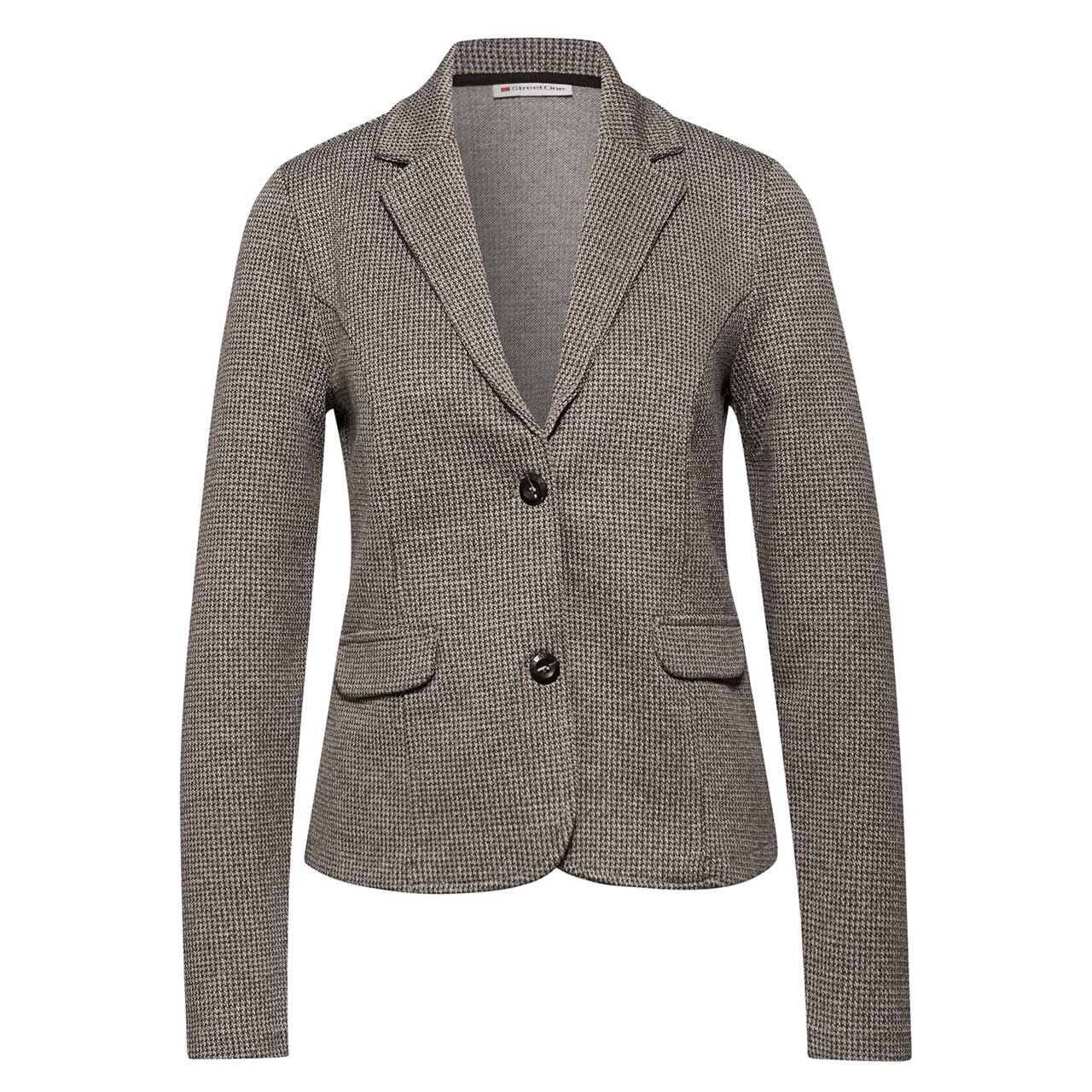 Street One Damen Blazer Basic darkest brown print