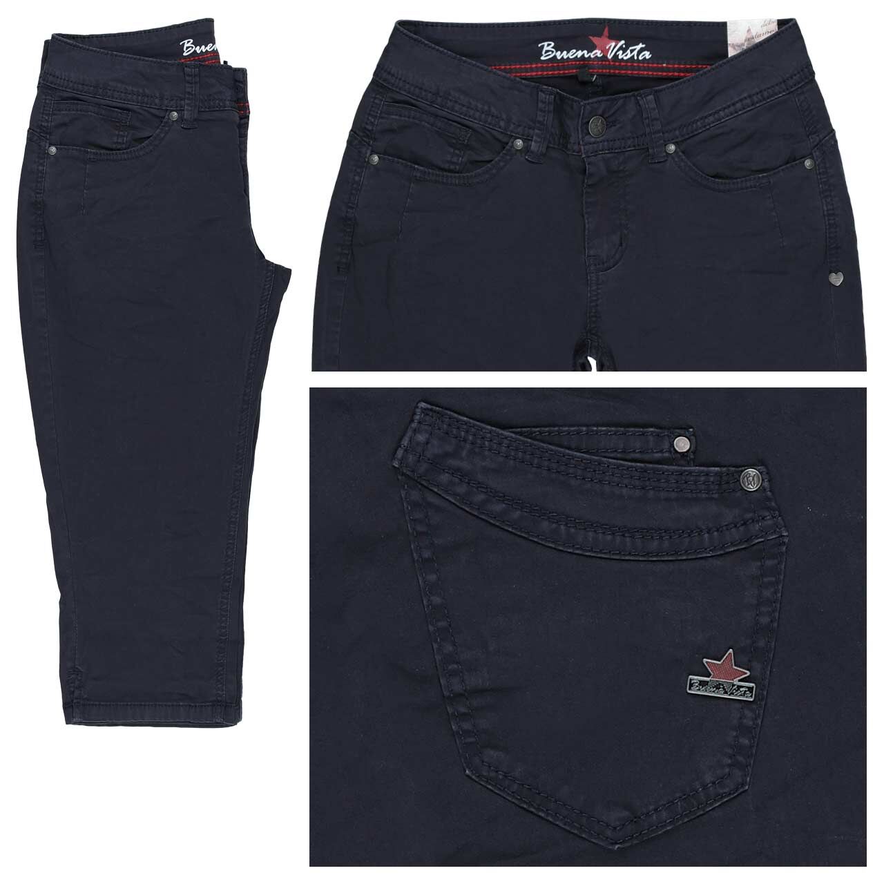 Buena Vista Malibu-Zip Capri Stretch Twill Baumwollhose dark blue Buena Vista Malibu-Zip Capri Stretch Twill Baumwollhose dark blue