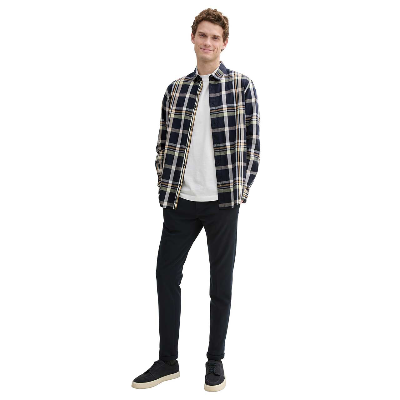 Tom Tailor Herren Hemd navy multicolor check