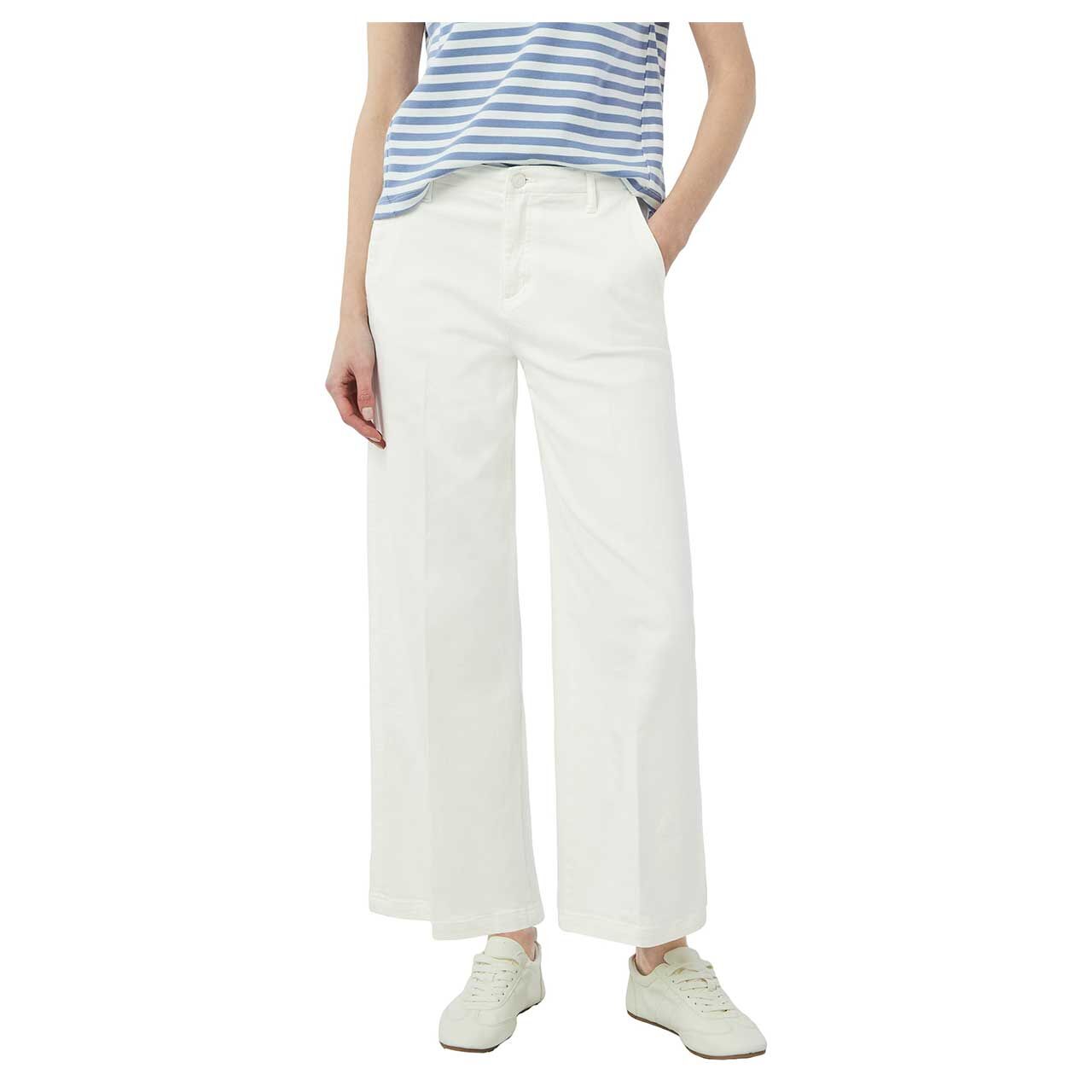 Comma Damen Alva Culotte Cropped Hose offwhite