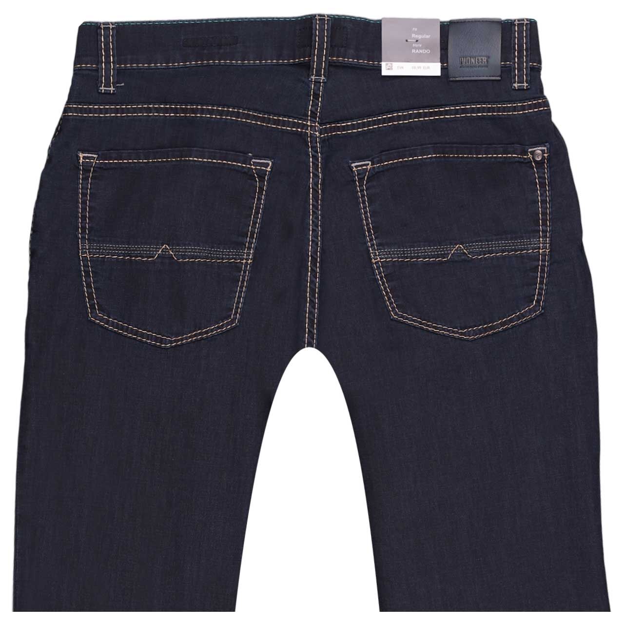 Herren Jeans Rando Megaflex von Pioneer in Dunkelblau, Rückansicht