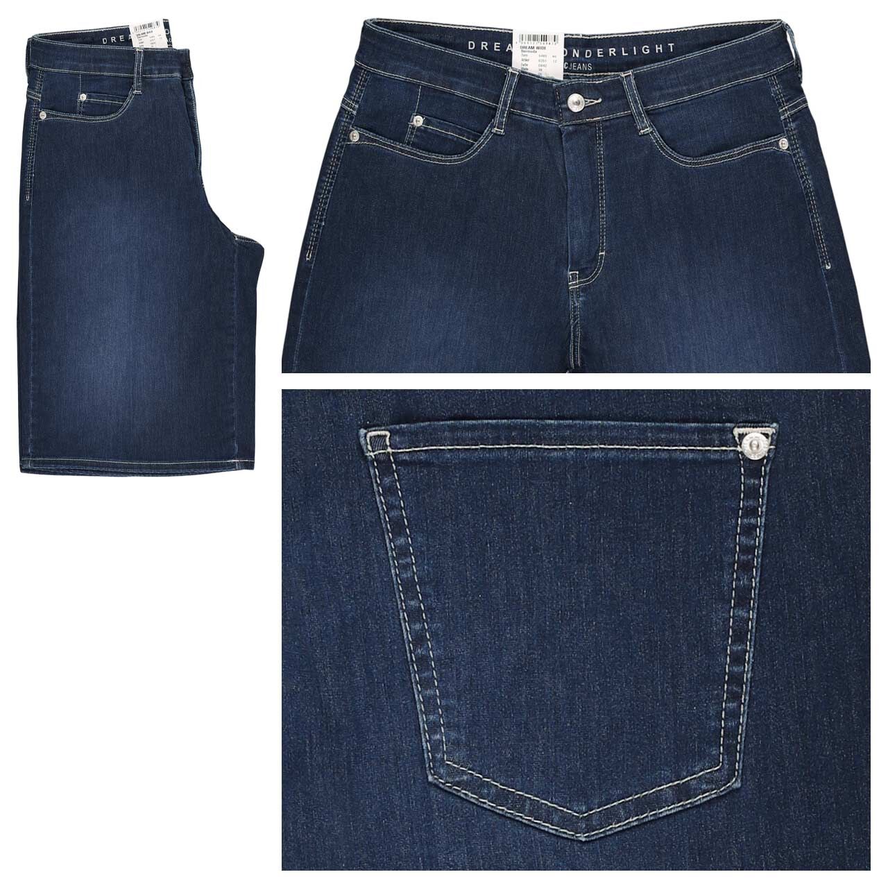 MAC Dream Wide Jeans Bermuda dark blue basic used