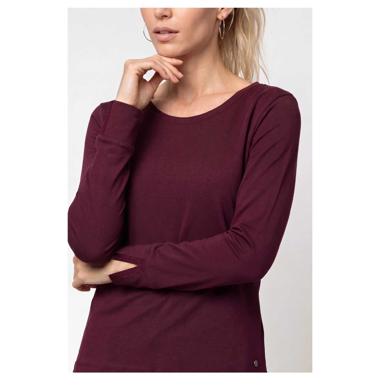 Monari Damen Langarm Shirt bordeaux