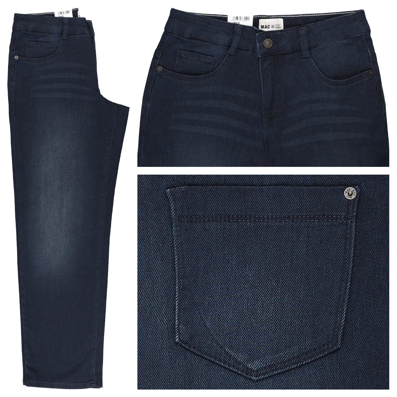 MAC Gracia Jeans dark blue wash