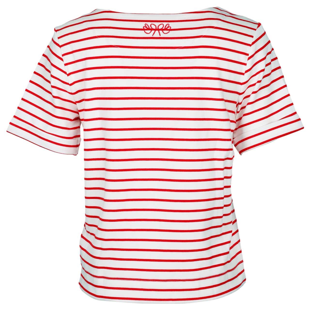 Damen T-Shirt von Red Button in Rot gestreift, Rückansicht
