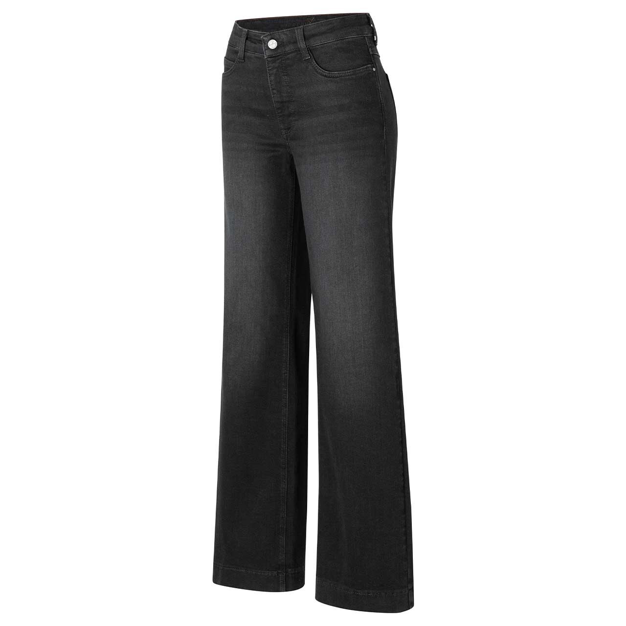 Stretch Damenjeans Dream Wide von MAC in Dunkelgrau angewaschen, Seitenansicht