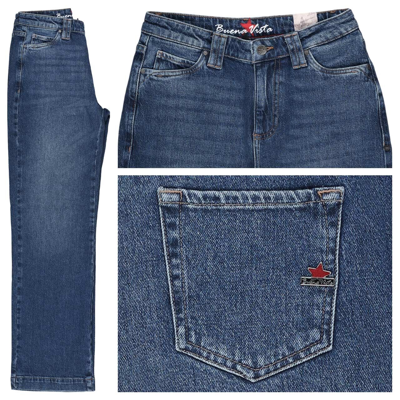 Buena Vista Straight Pants Authentic Denim Jeans mid stone
