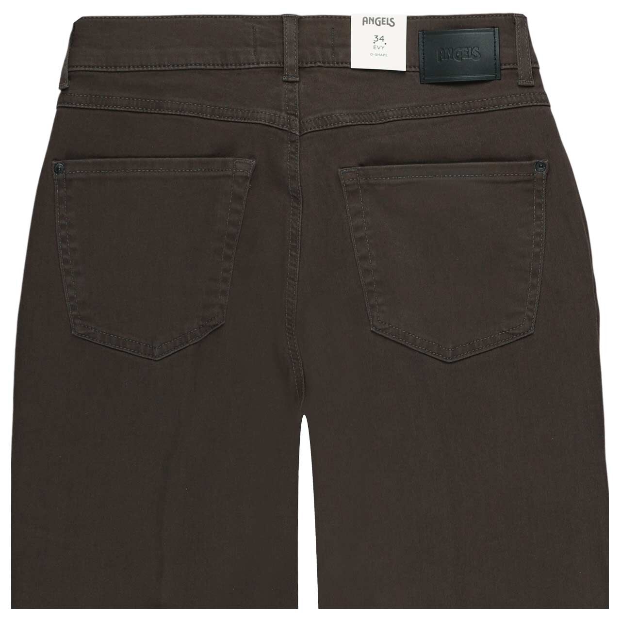 Damen Ankle Jeans Evy Barrel von Angels in Braun, detaillierte Rückansicht