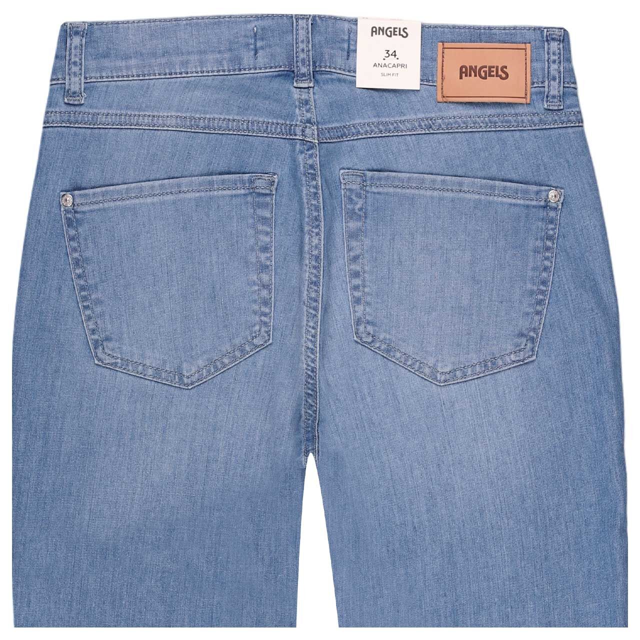 Damen 3/4 Jeans Anacapri von Angels in Hellblau angewaschen, Rückansicht