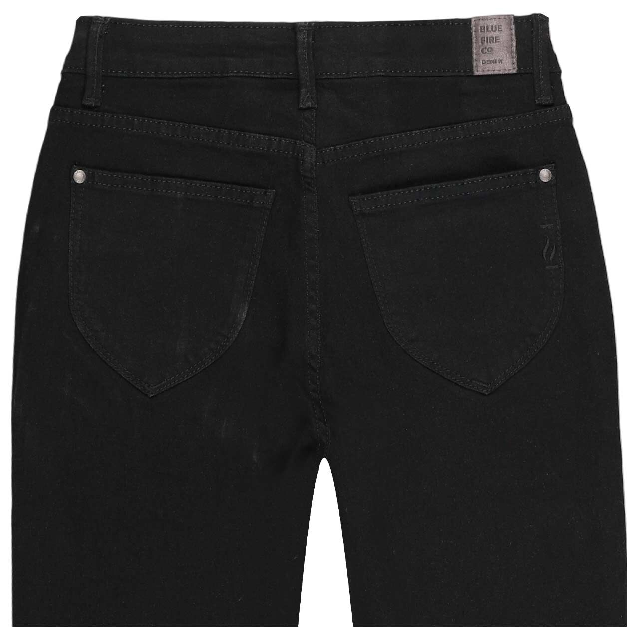 Stretch Damenjeans Nancy von Blue Fire in Schwarz, detaillierte Rückansicht