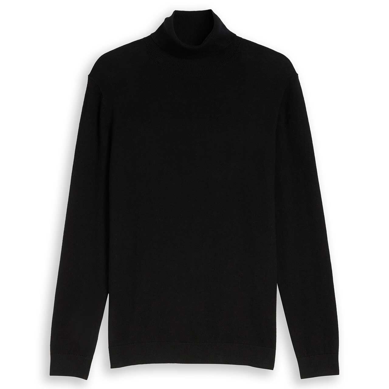 Tom Tailor Herren Rollkragen Pullover Cashmere Turtleneck Knit black grey