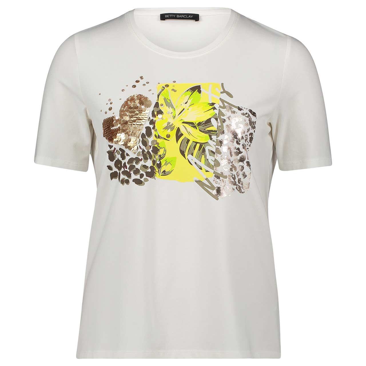 Betty Barclay Damen T-Shirt patch creme yellow