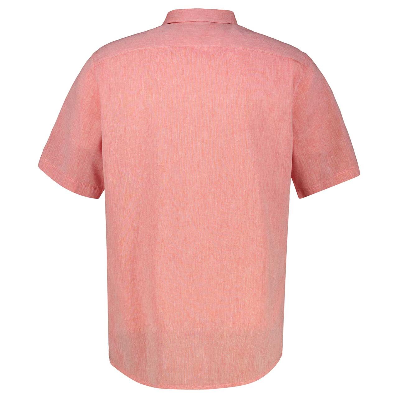 Herren 1/2 Arm Hemd von Lerros in Rot meliert, Rückansicht