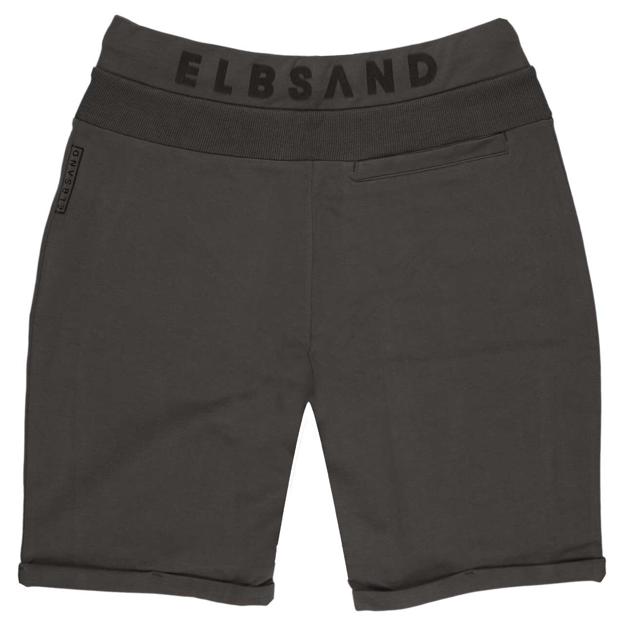 Damen Baumwoll Shorts Brinjana von Elbsand in Dunkelgrau, Rückansicht