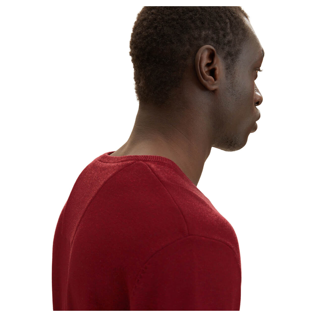 Tom Tailor Herren Basic V-neck Pullover burgundy melange Tom Tailor Herren Basic V-neck Pullover burgundy melange