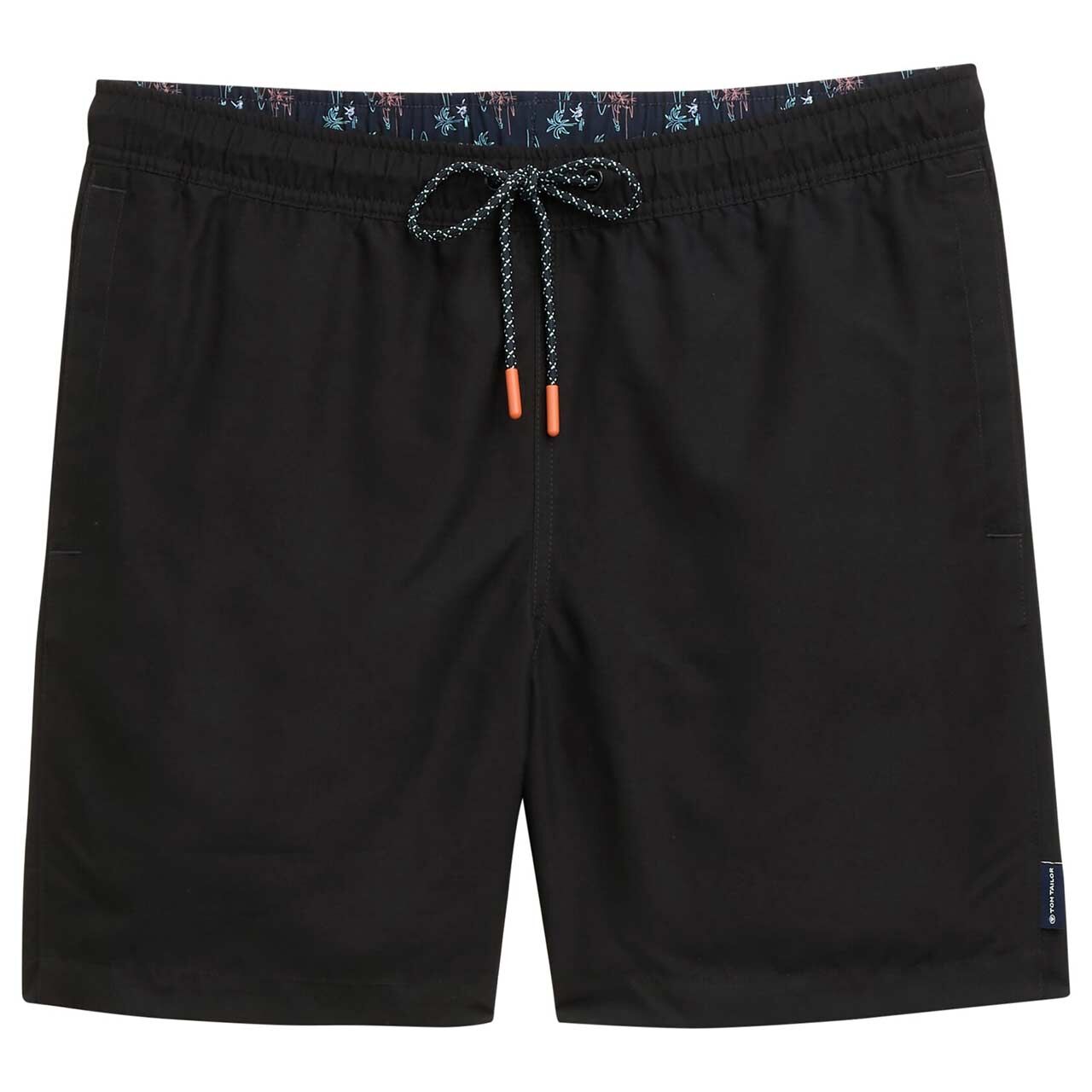 Herren Swim Shorts von Tom Tailor in Schwarz, Vorderansicht