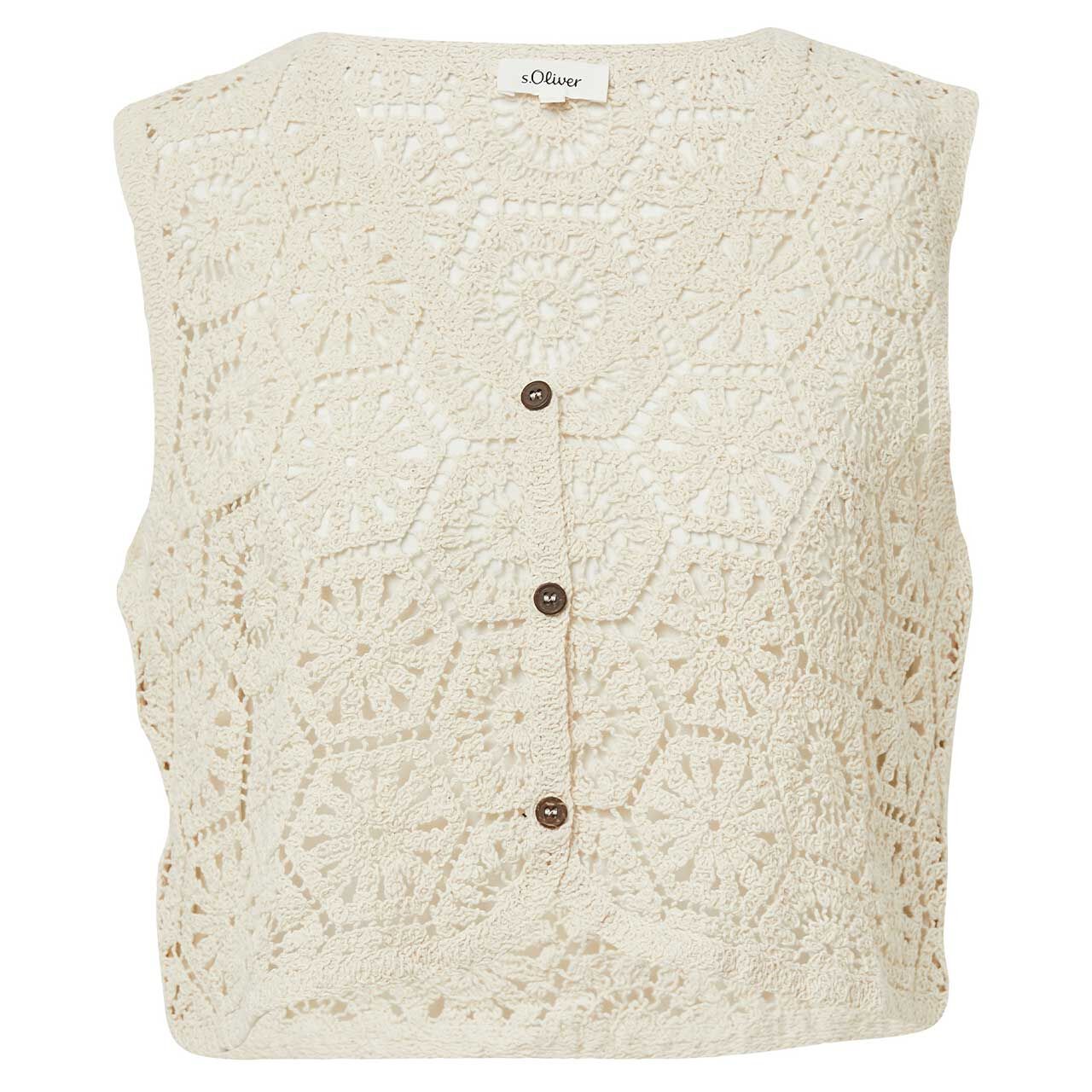 s.Oliver Damen Strickweste beige