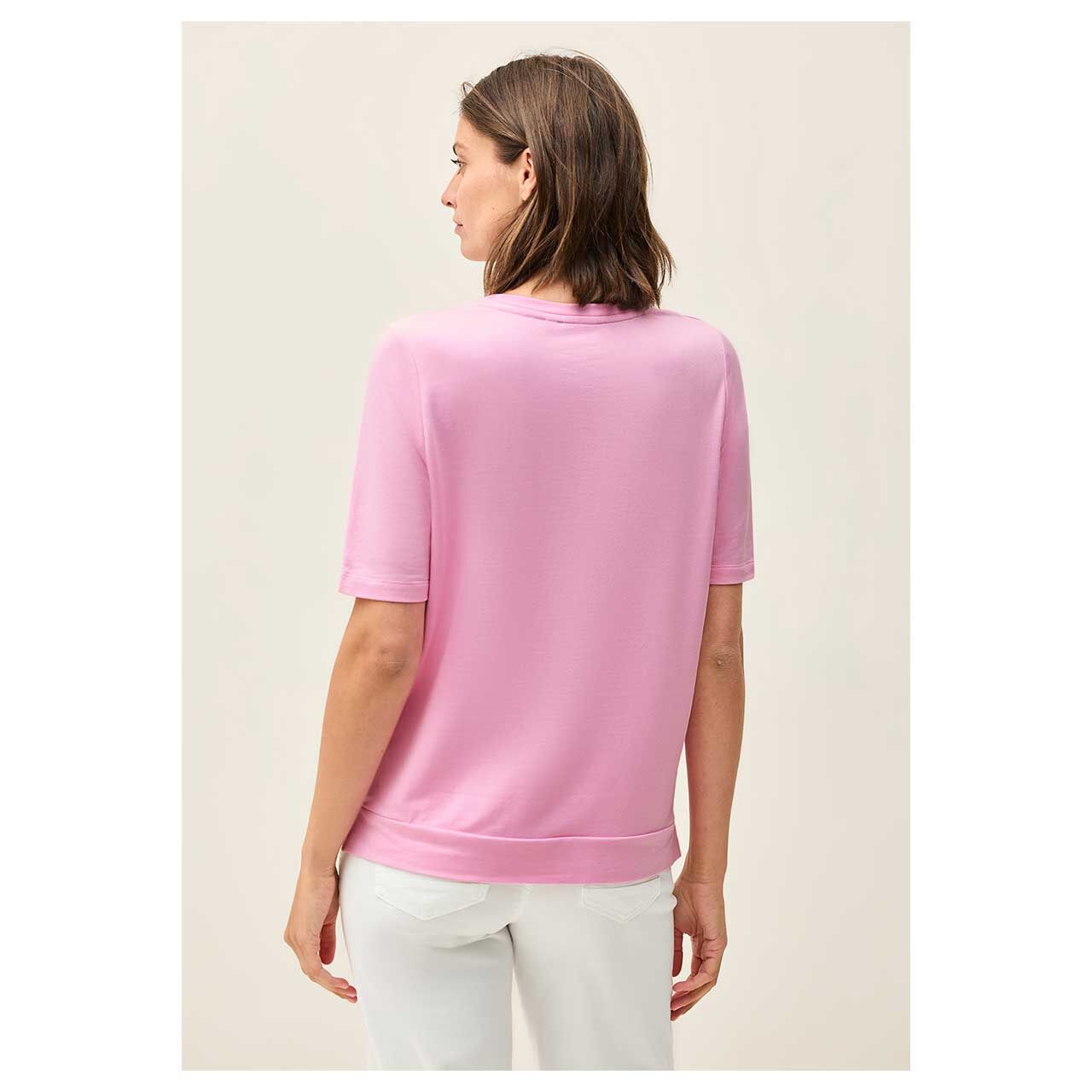 Damen T-Shirt Sono Felice von Cecil in Rosa, Rückenansicht am Modell