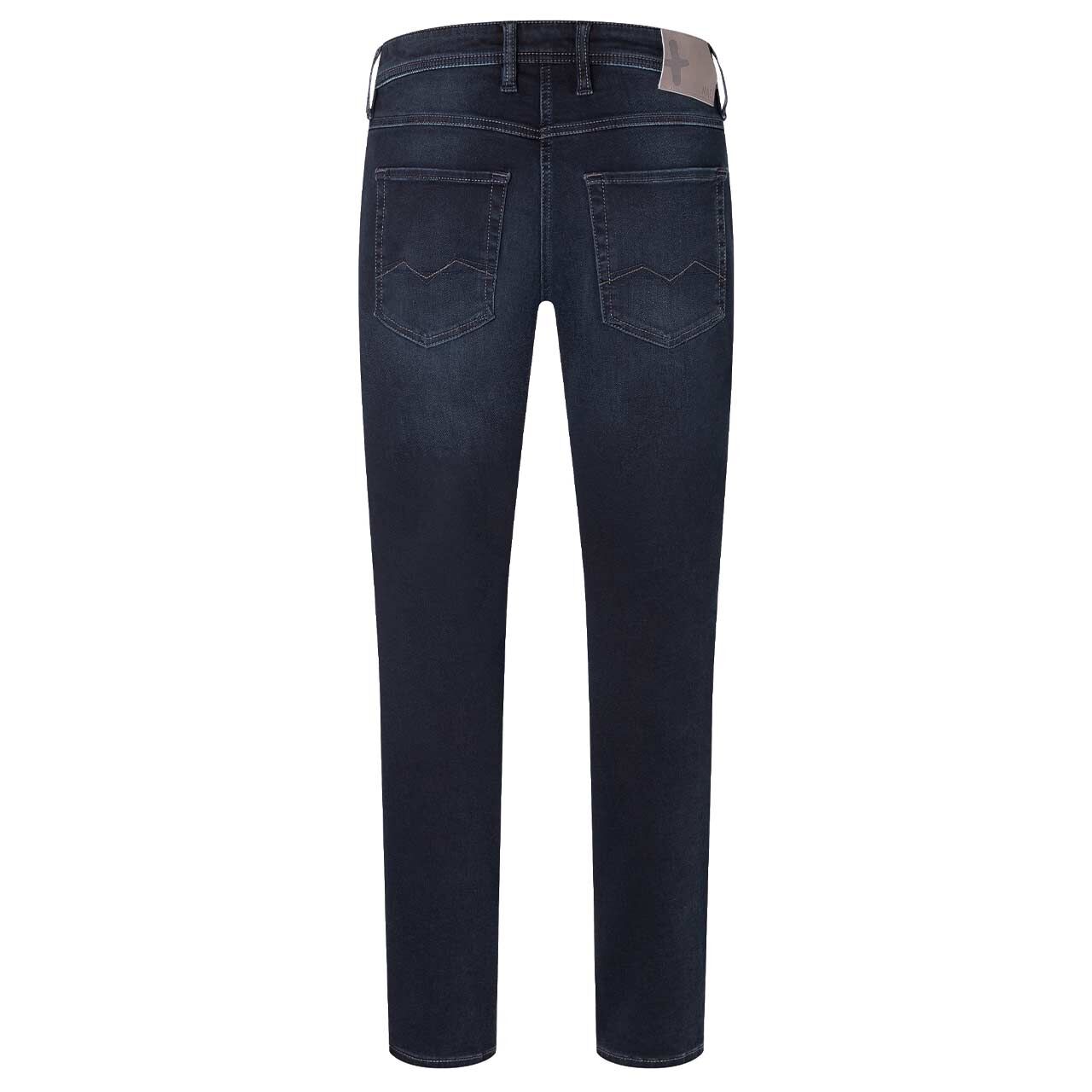 Herrenjeans Jogn von MAC in Dunkelblau angewaschen, Rückansicht