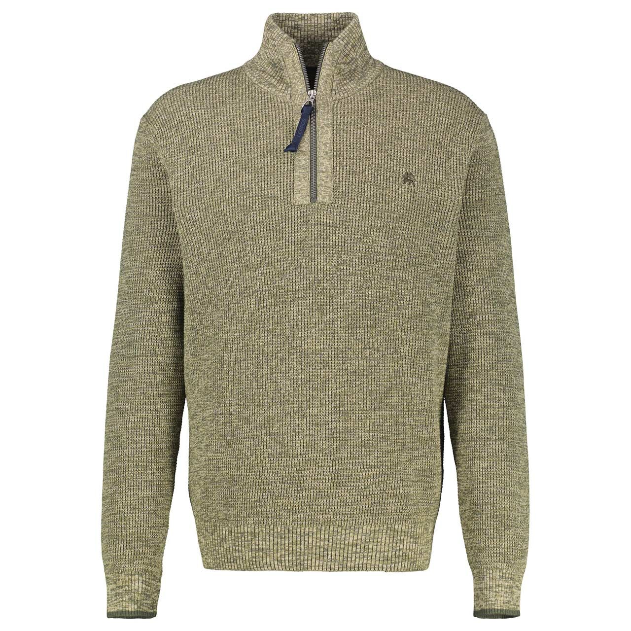 Lerros Herren Pullover Troyer twisted nordic olive
