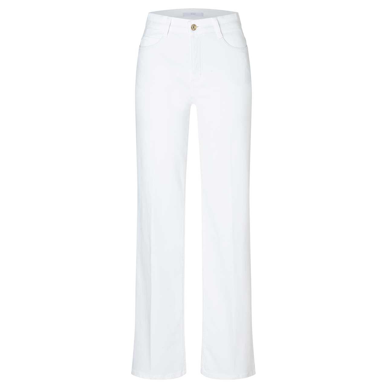 Stretch Damenjeans Wide von MAC in Weiß, Vorderansicht