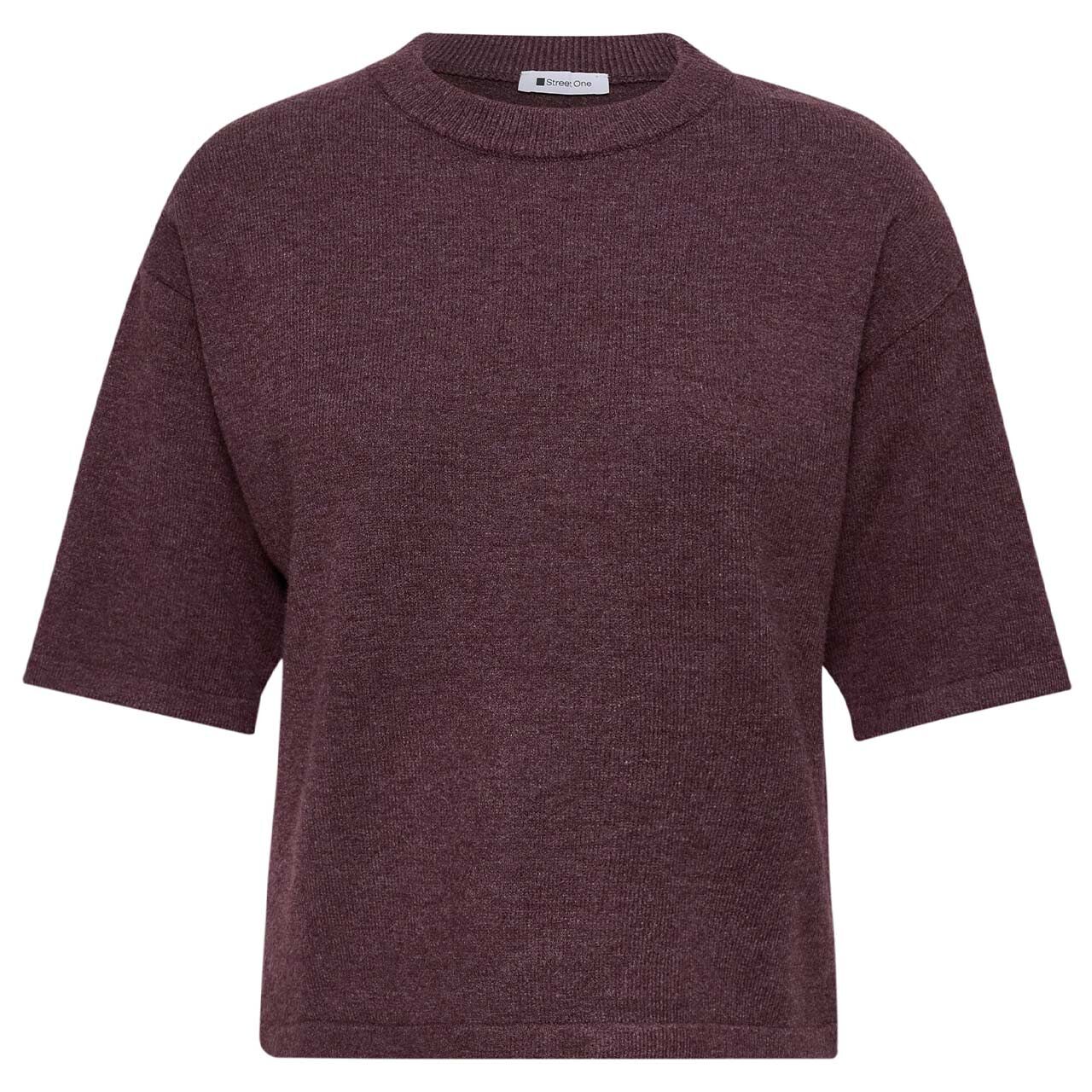 Street One Damen 3/4 Arm Pullover Basic Sweater rustic rouge melange