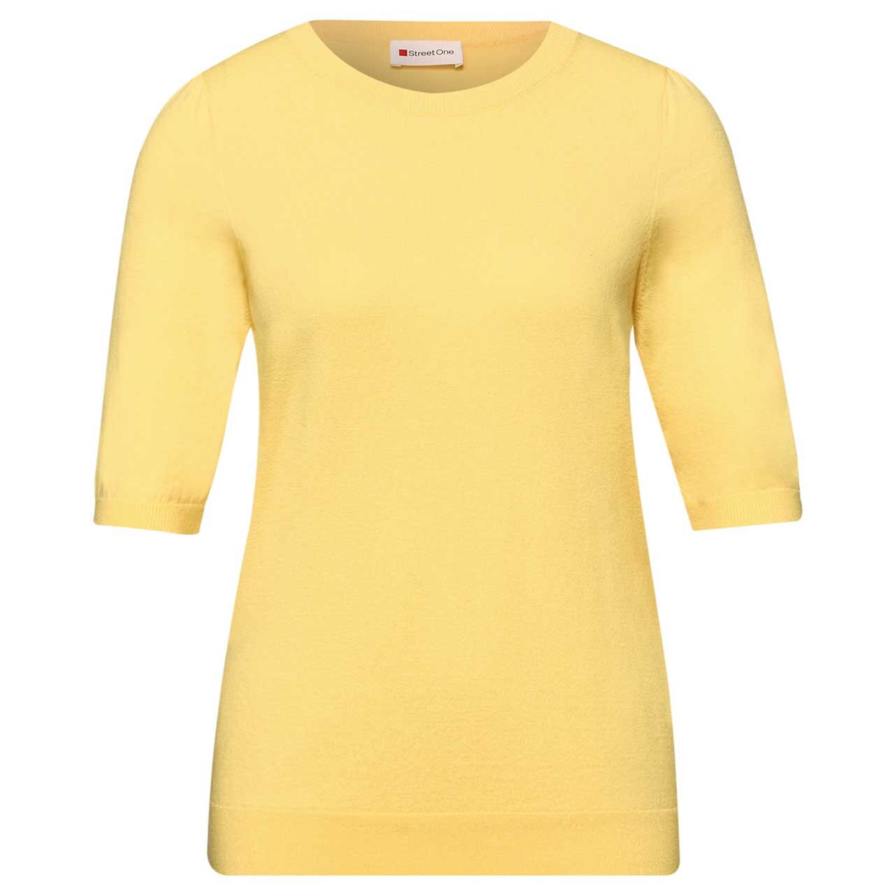 Street One Damen Kurzarm Pullover Short Sleeve bloom yellow