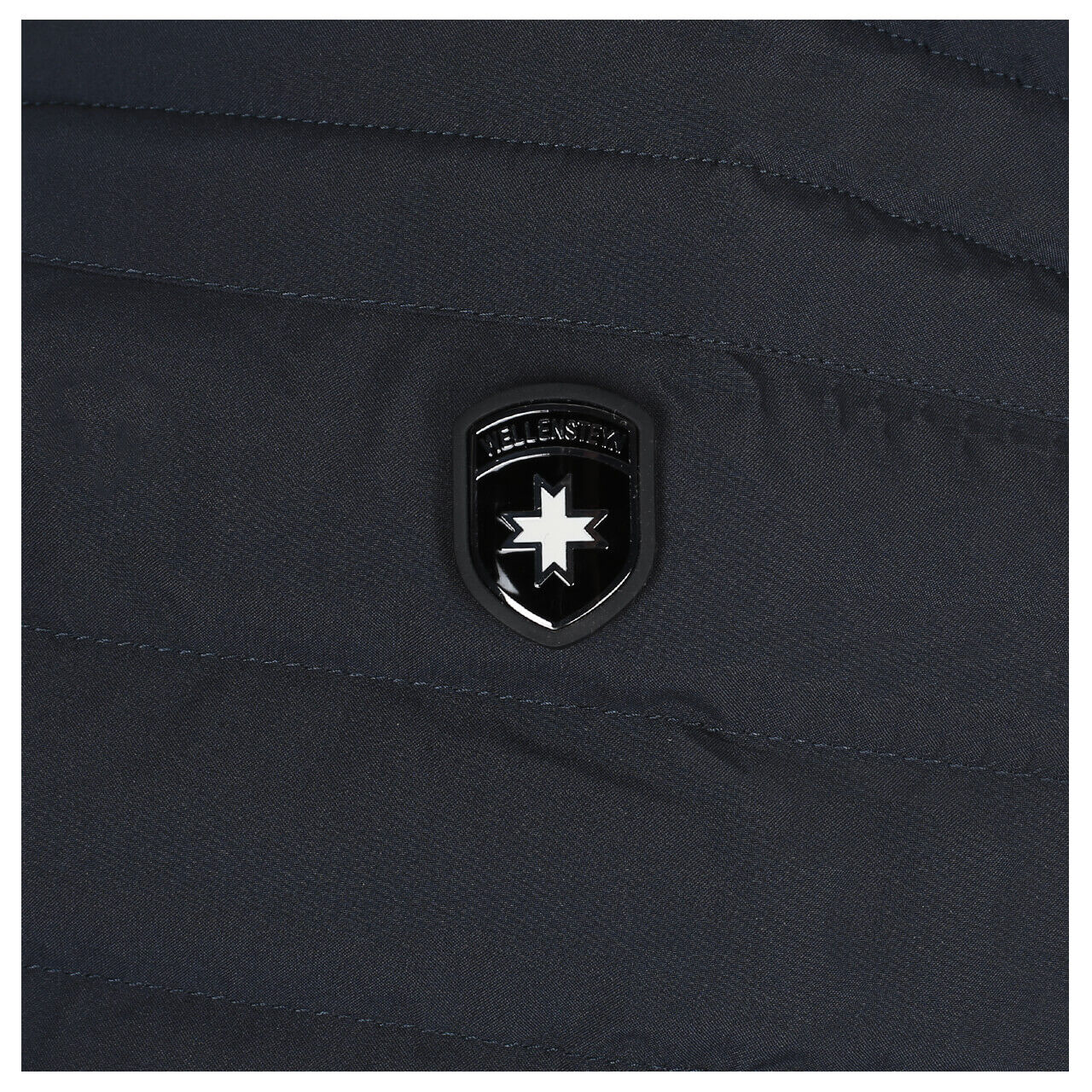 Damen Jacke MOL Lady Hood von Wellensteyn in Dunkelblau, Detailansicht Logo